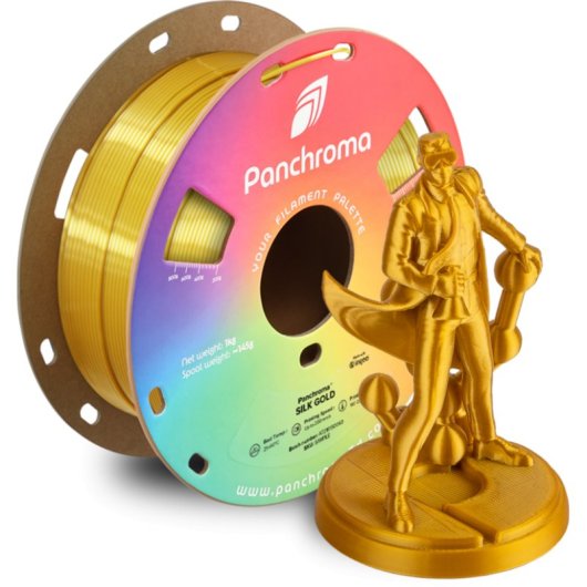 Filament PLA Polymaker Panchroma Silk Gold Messing 1,75 mm Seidenglanz Einfache Anwendung
