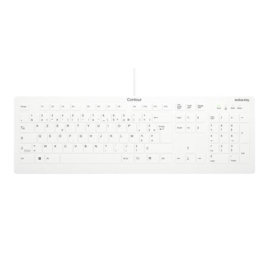 Teclado CHERRY AK-C8112 com fio Layout FR AZERTY anti-bacteriano impermeável