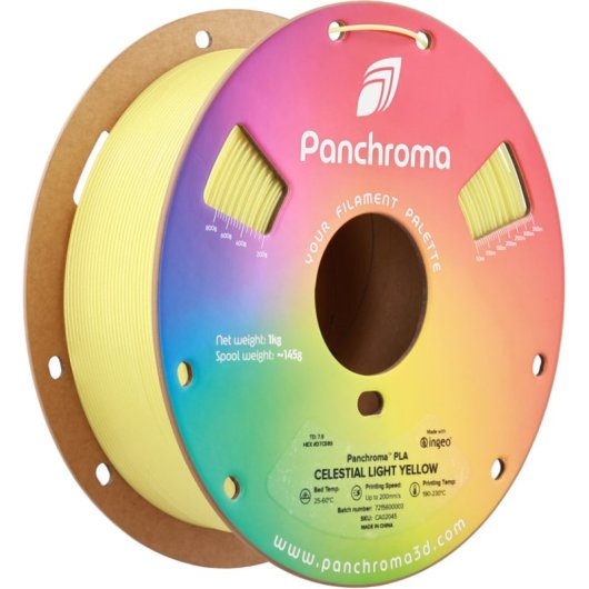 Filamento PLA Polymaker Panchroma Celestial Amarillo 1,75 mm Brillo Pastel