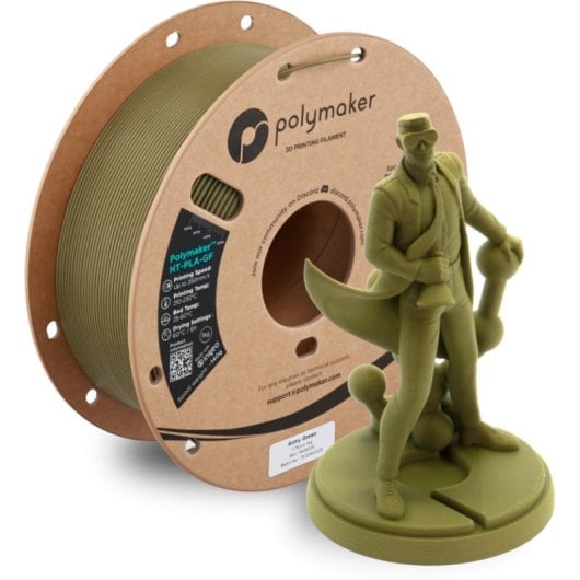Filament PLA technique Polymaker HT-PLA-GF Vert 1,75 mm Haute précision Résistance thermique