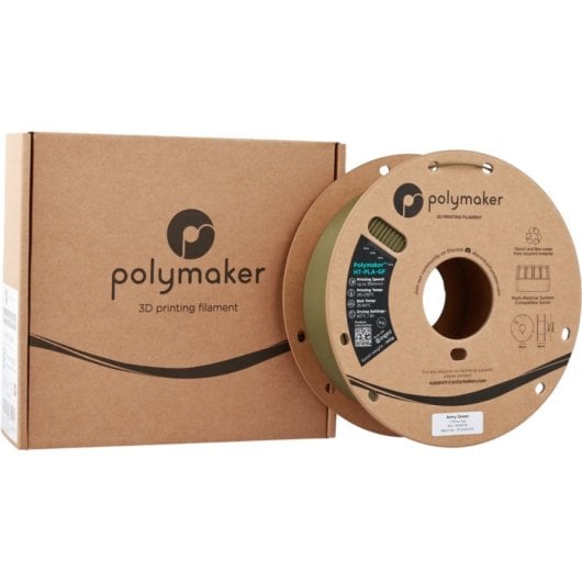 Filament PLA technique Polymaker HT-PLA-GF Vert 1,75 mm Haute précision Résistance thermique