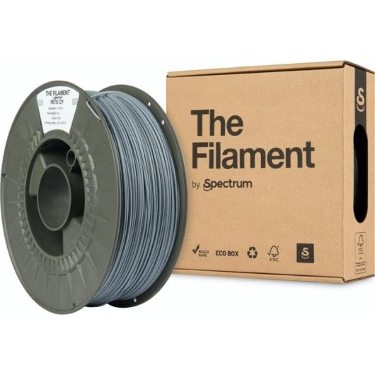 Filament PETG Carbon The Filament TF-24112 Grau 1,75 mm Carbonfaser Stabilität