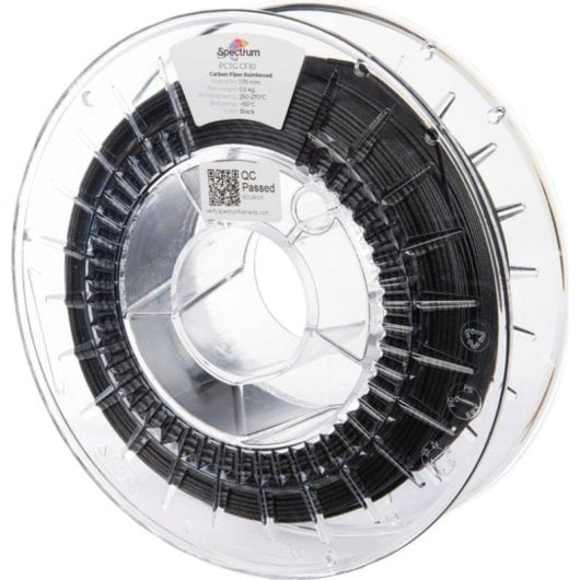 Filamento PCTG Spectrum 80727 Preto 1,75 mm Carbono Mate CF10