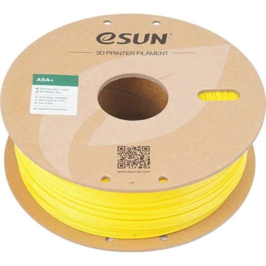 Filamento ASA eSUN ASA+ ASA+175Y1P1 Amarelo 1,75 mm Resistência UV Exterior