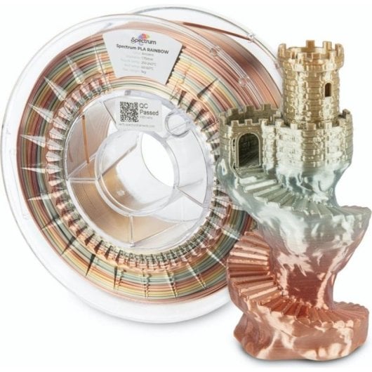 Filament PLA Spectrum 81021 Rainbow Seide Multicolor 1,75 mm Satiniertes Finish