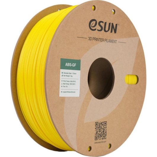 Filamento ABS-GF eSUN ABS-GF175Y1TZ1 Amarelo 1,75 mm Fibra de Vidro Textura Mate