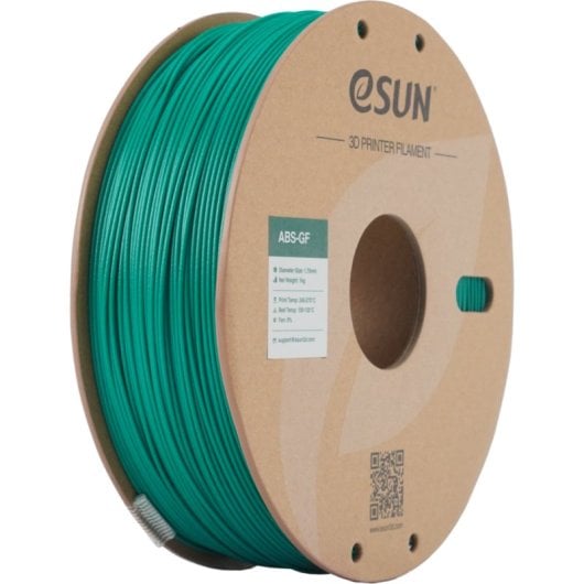 Filamento ABS-GF eSUN ABS-GF175G1TZ1 Verde 1,75 mm Textura Mate Alta Rigidez