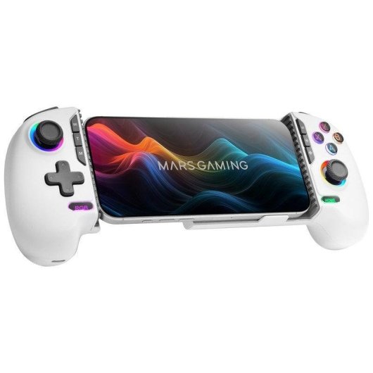 Gamepad Bluetooth Mars Gaming MGPXPRO 2en1 Bis zu 7" PS4/Switch/PC/Android/iOS Weiß
