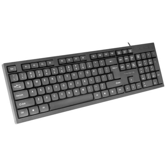 Teclado Tacens Anima AK02 Full PC, formato compacto, Smartkey Copilot Ai, plug and play, português, preto.