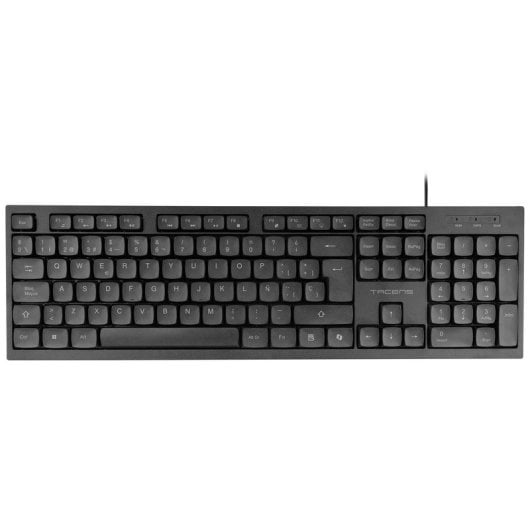 Teclado Tacens Anima AK02 Full PC, formato compacto, Smartkey Copilot Ai, Plug&Play, espanhol, preto.