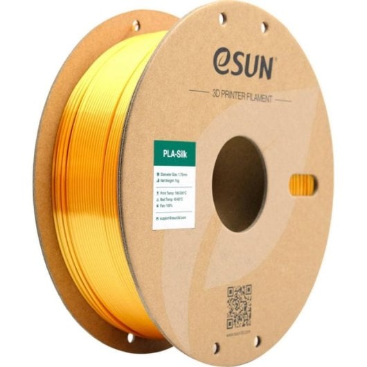 Filamento PLA eSUN PLA-SK175J1P1 Ouro 1,75 mm Sedoso Fácil Impressão Refill