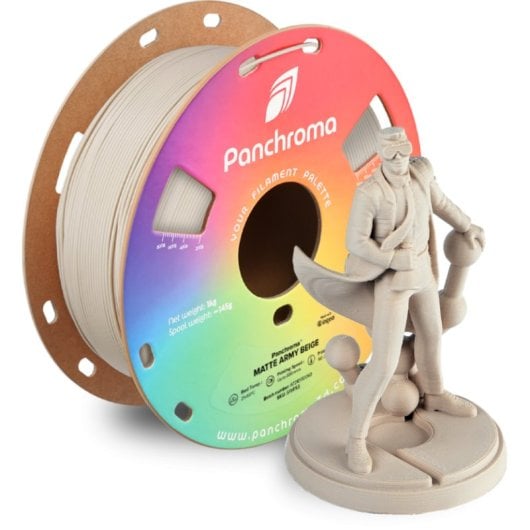 Filament PLA Polymaker Panchroma CA04007 Beige 1,75 mm Finition Mate Impression Facile