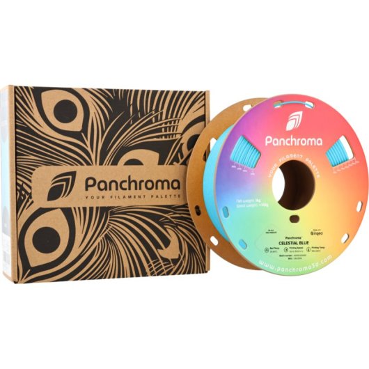 Filamento PLA Polymaker Panchroma Celestial Azul 1,75 mm Efecto Pastel Purpurina