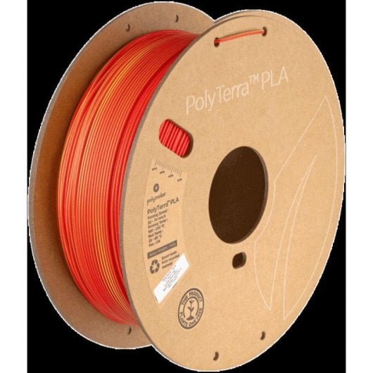 Filamento PLA Polymaker PolyTerra Dual Multicolor 1,75 mm Bioplástico Sostenible Fácil Impresión Mate