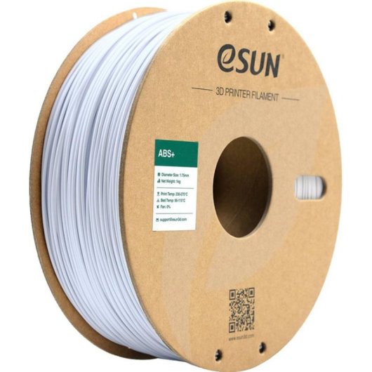 Filamento ABS+ eSUN ABS+175C-W1P1 Bianco 1,75 mm Resistente Impatto
