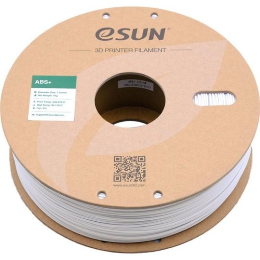Filamento ABS+ eSUN ABS+175C-W1P1 Bianco 1,75 mm Resistente Impatto