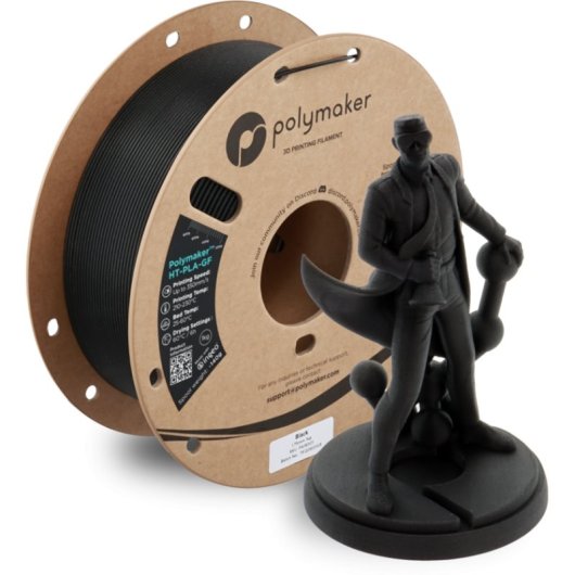 Filamento PLA Polymaker HT-PLA-GF Negro 1,75 mm Alta Resistencia Térmica