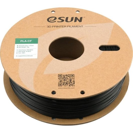 Filamento PLA Carbono eSUN PLA-CF175B1P1 Negro 1,75 mm Refuerzo Fibra Alta Velocidad