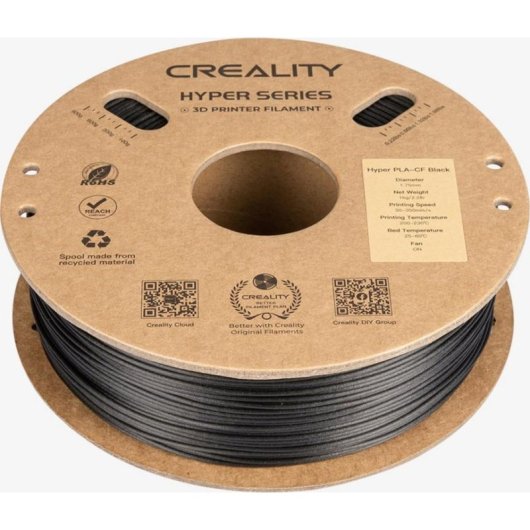 Filamento PLA-CF Creality 3301060015 Preto 1,75 mm Fibra Carbono Alta Velocidade