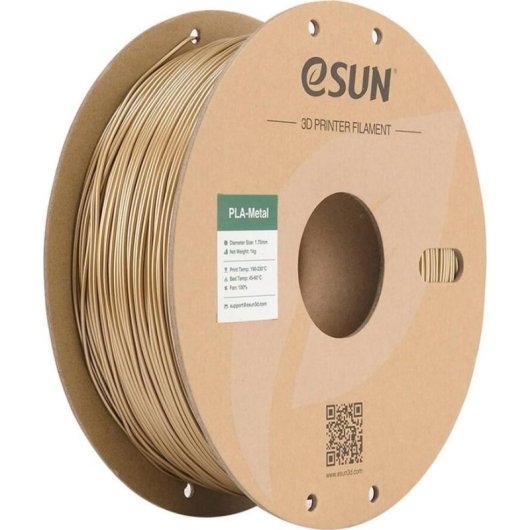 Filamento PLA eSUN PLA-Metal Oro 1,75 mm Brillo Metálico Fácil Impresión