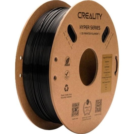 Filamento PETG Creality Hyper 3301030043 Negro 1,75 mm Alta Resistencia Transparente