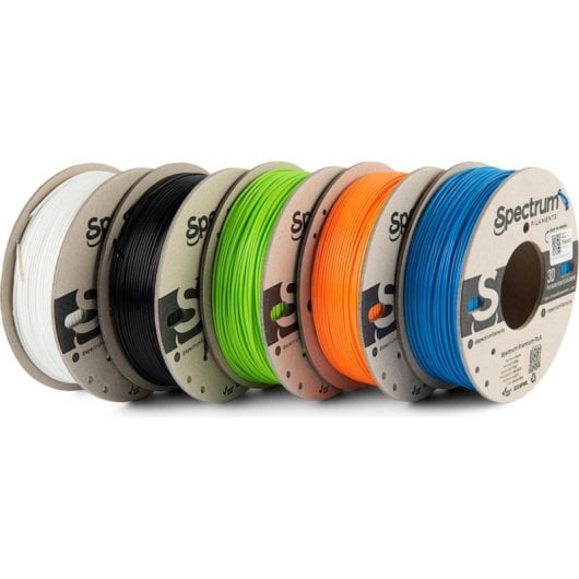 Filamento PLA Spectrum 80747 Premium Multicor 1,75 mm Bobinas Cartão Eco Pack 5x250g
