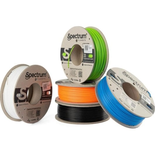Filamento PLA Spectrum 80747 Premium Multicor 1,75 mm Bobinas Cartão Eco Pack 5x250g