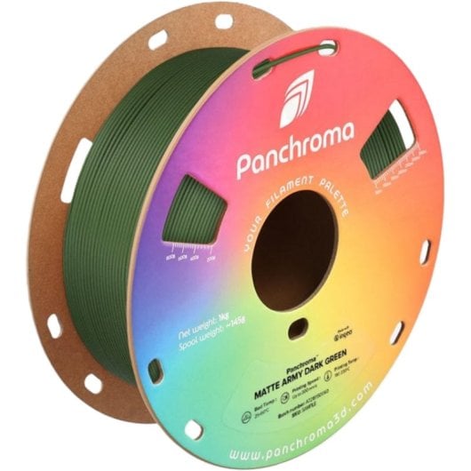 Filamento PLA Polymaker Panchroma Matte Verde 1,75 mm Superficie Opaca Facile Adesione