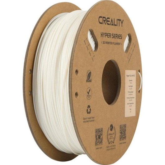 Filamento PLA Creality Hyper PLA Blanco 1,75 mm Alta Velocidad Precisión