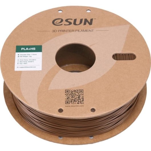 Filament PLA eSUN PLA+HS175C1P1 Braun 1,75 mm Hochgeschwindigkeit Schnellkühlung
