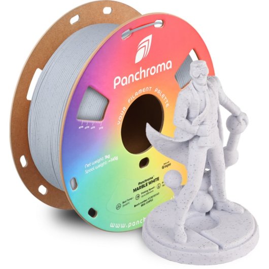 Filamento PLA Polymaker Panchroma Marble Blanco Mármol 1,75 mm Alta Adherencia