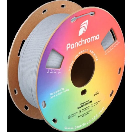 Filamento PLA Polymaker Panchroma Marble Blanco Mármol 1,75 mm Alta Adherencia