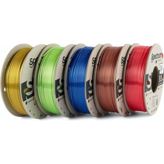 Filamento PLA Silk Spectrum 80750 Multicolor Set 1,75 mm 5 Cores Bobina Cartão