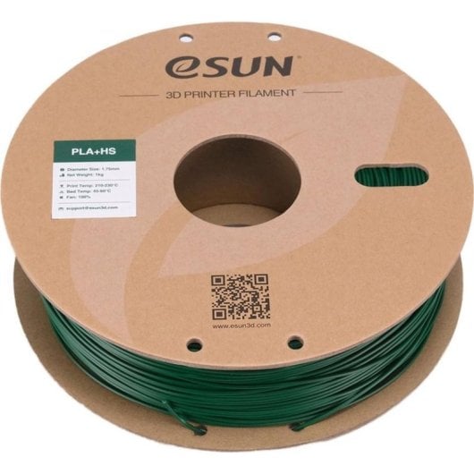 Filament PLA eSUN PLA+HS175O-PG1P1 Vert 1,75 mm Haute Vitesse Refroidissement Rapide