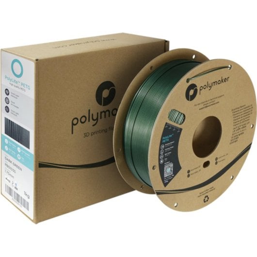 Filamento PETG Polymaker PolyLite PB01035 Verde 1,75 mm Fácil Impressão