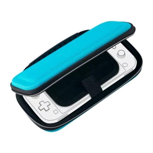 Funda Nacon SWITCH2POUCHBLUE para Nintendo Switch Lite Azul com suporte para jogos