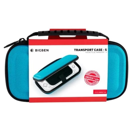 Funda Nacon SWITCH2POUCHBLUE para Nintendo Switch Lite Azul com suporte para jogos