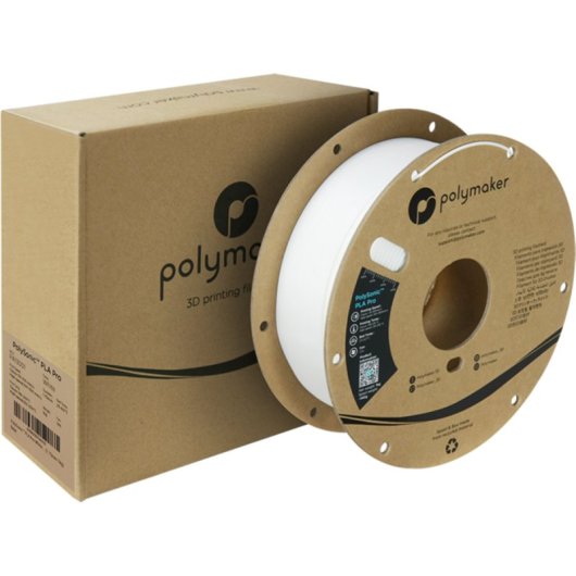 Filament PLA Polymaker PolySonic PA13001 Blanc 1,75 mm Haute Vitesse Résistant