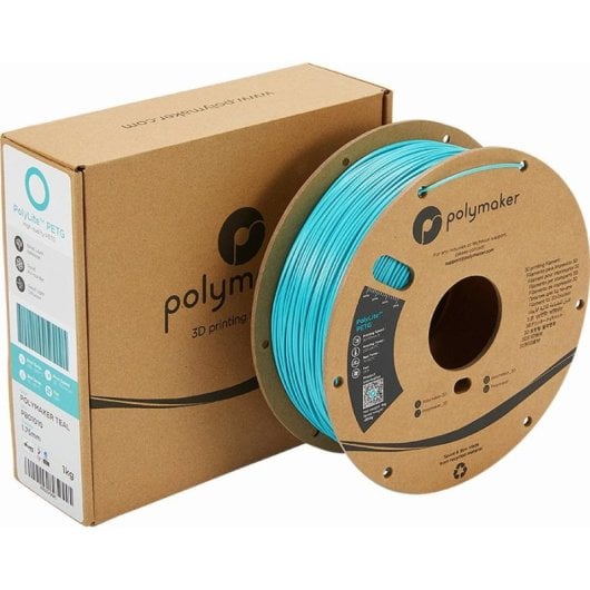 Filament PETG Polymaker PolyLite PB01010 Turquoise 1,75 mm Haute Transparence