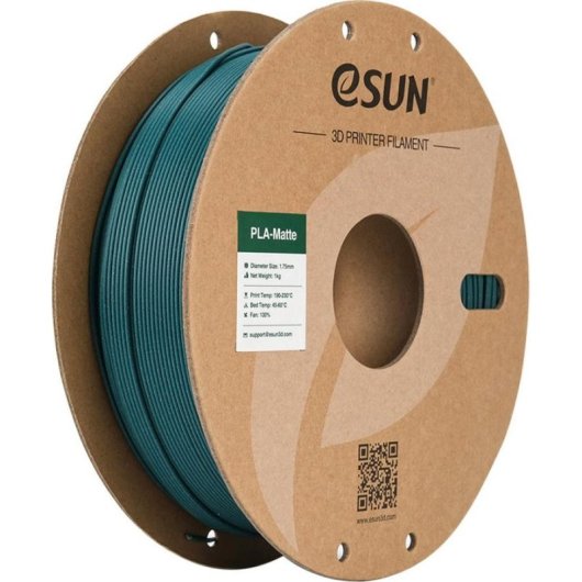 Filament PLA eSUN PLA-Matte PLA-MT175MO-G1P1 Grün 1,75 mm Matt Oberfläche