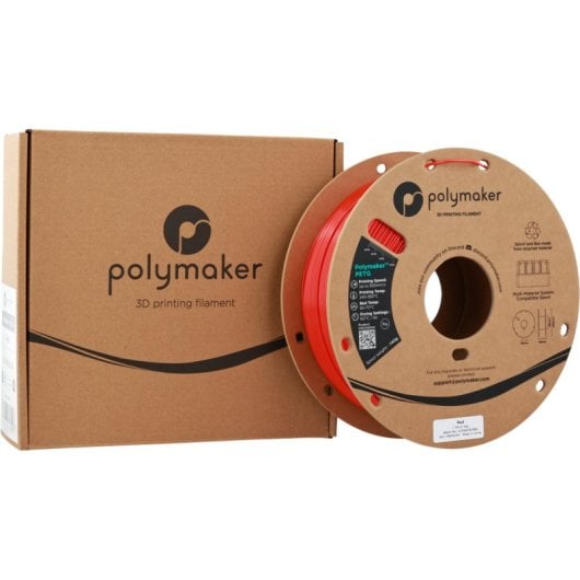 Filamento PETG Polymaker PB05004 Vermelho 1,75 mm Alta Velocidade Resistente UV