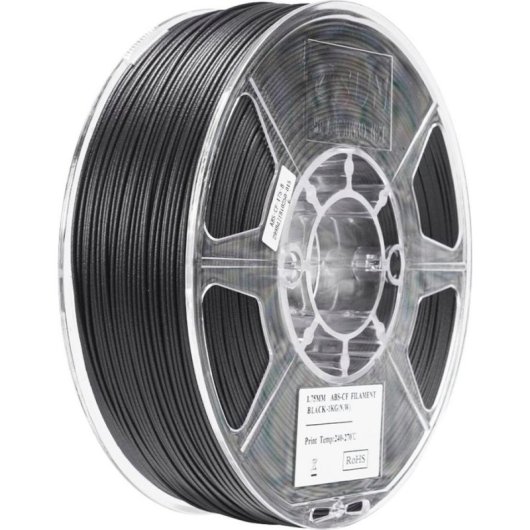 Filamento ABS carbono eSUN ABS-CF175B1TZ1 Negro 1,75 mm Alta Resistencia