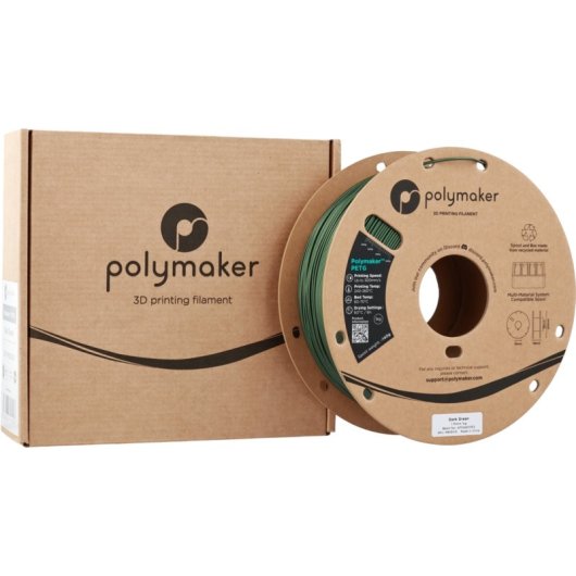 Filamento PETG Polymaker PB05016 Verde 1,75 mm Alta Velocità Resistente UV