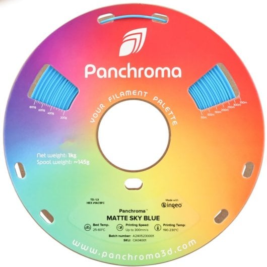 Filamento PLA Polymaker Panchroma Mate Azul 1,75 mm Acabado Profesional