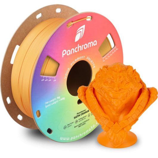 Filamento PLA Polymaker Panchroma Satin Naranja 1,75 mm Acabado Satinado Uso Fácil