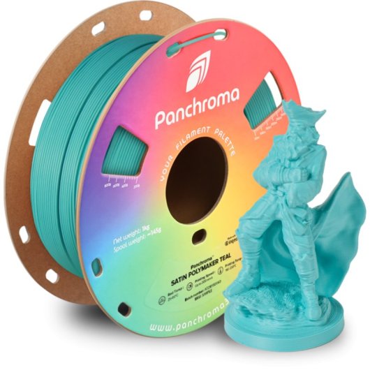Filamento PLA Polymaker Panchroma Turquesa 1,75 mm Acabamento Satinado Fácil Impressão