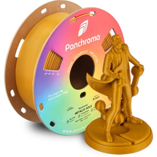 Filamento PLA Polymaker Panchroma Metallic Oro Latón 1,75 mm Effetto Brillante