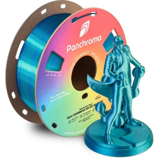 Filamento PLA Polymaker Panchroma Dual Silk Multicolore 1,75 mm Finitura Setosa Stampa Facile