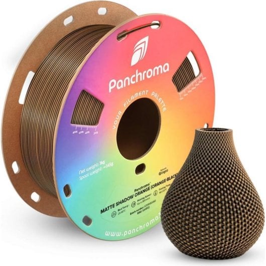 Filament PLA bicolore multicolore Panchroma Dual de Polymaker, 1,75 mm, finition mate.