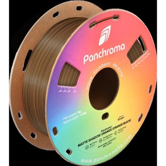 Filament PLA bicolore multicolore Panchroma Dual de Polymaker, 1,75 mm, finition mate.